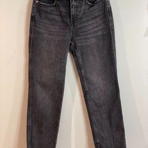 We The Free Free People Black Jeans Cropped Cut Off Sz 28 Crvy Distressed Pants